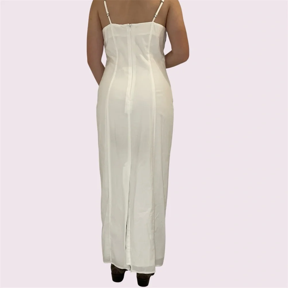 Abercrombie & Fitch White Cotton Maxi Dress